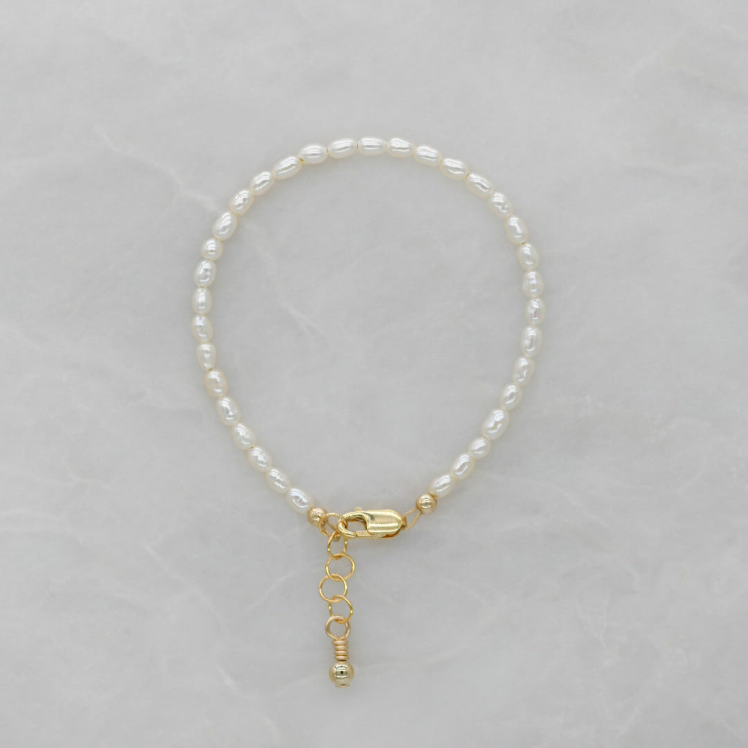 Girl's Petite Rice Pearl Bracelet