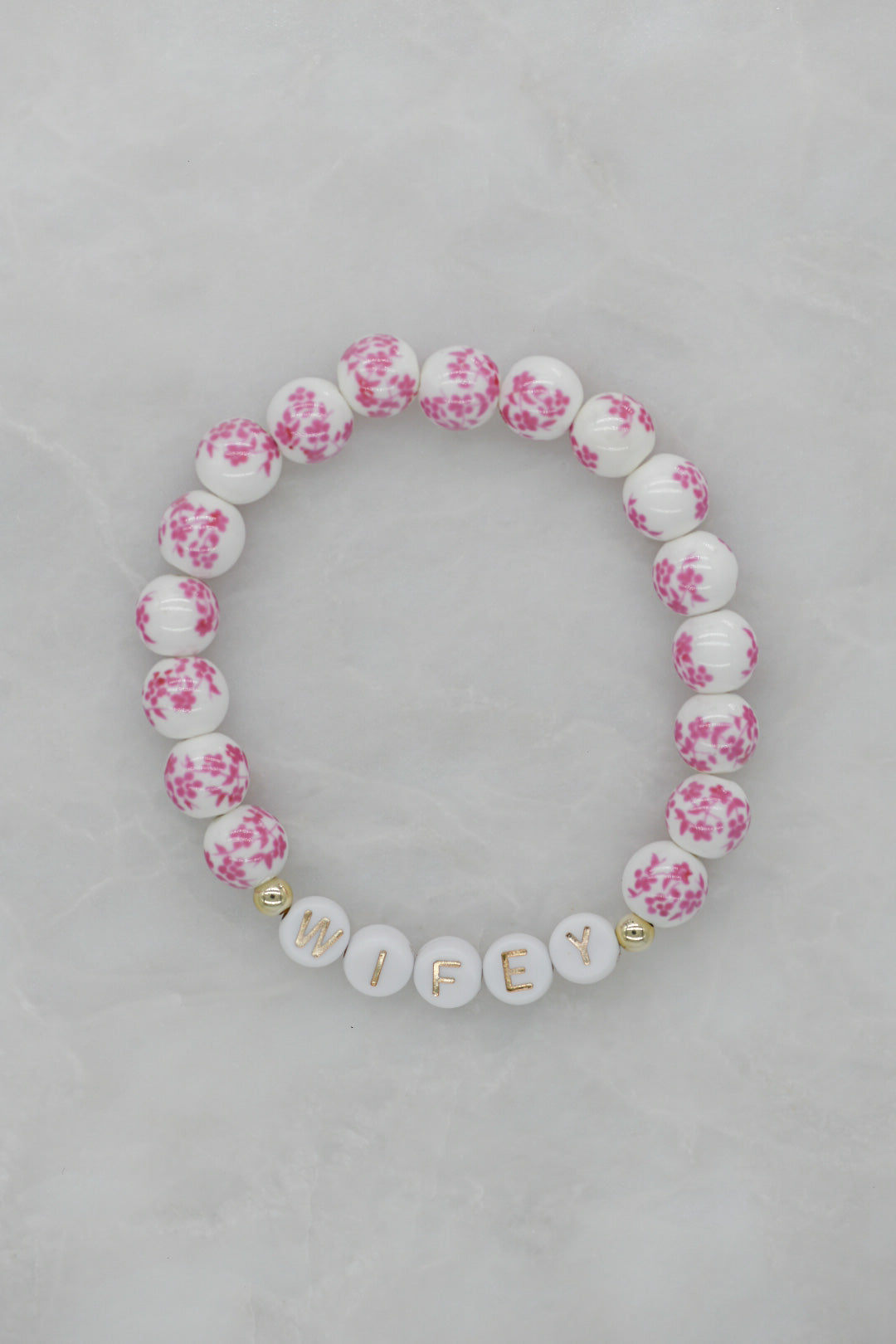The Pink Chinoiserie Bridal Bracelet