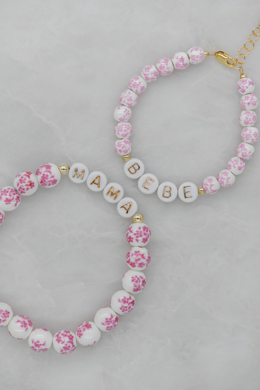 The Chinoiserie Bracelet in Pink & White