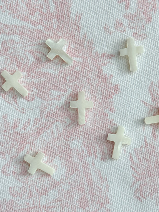 Mother of Pearl Cross Bead