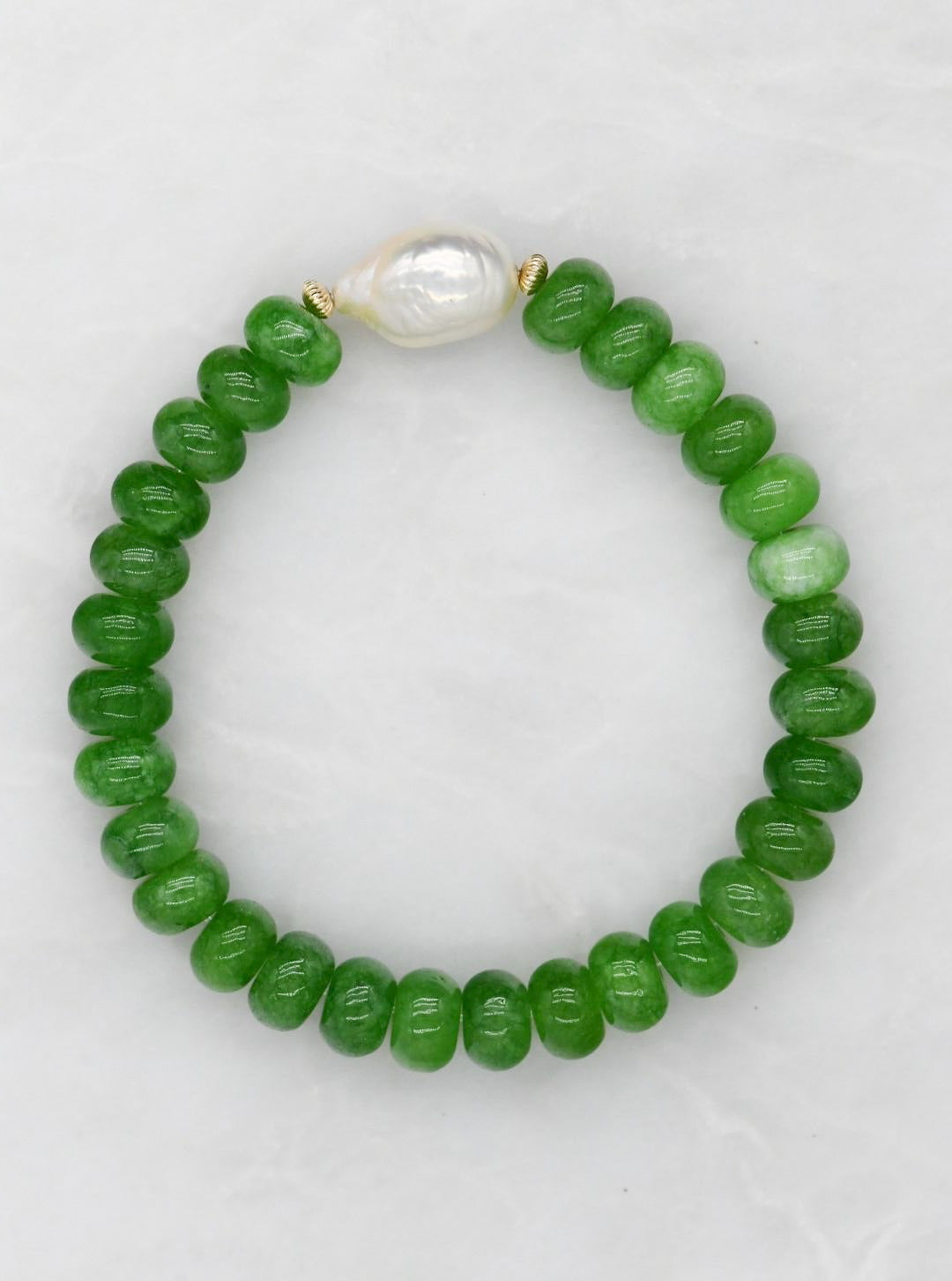 Palms Verde Quartz and Baroque Bracelet