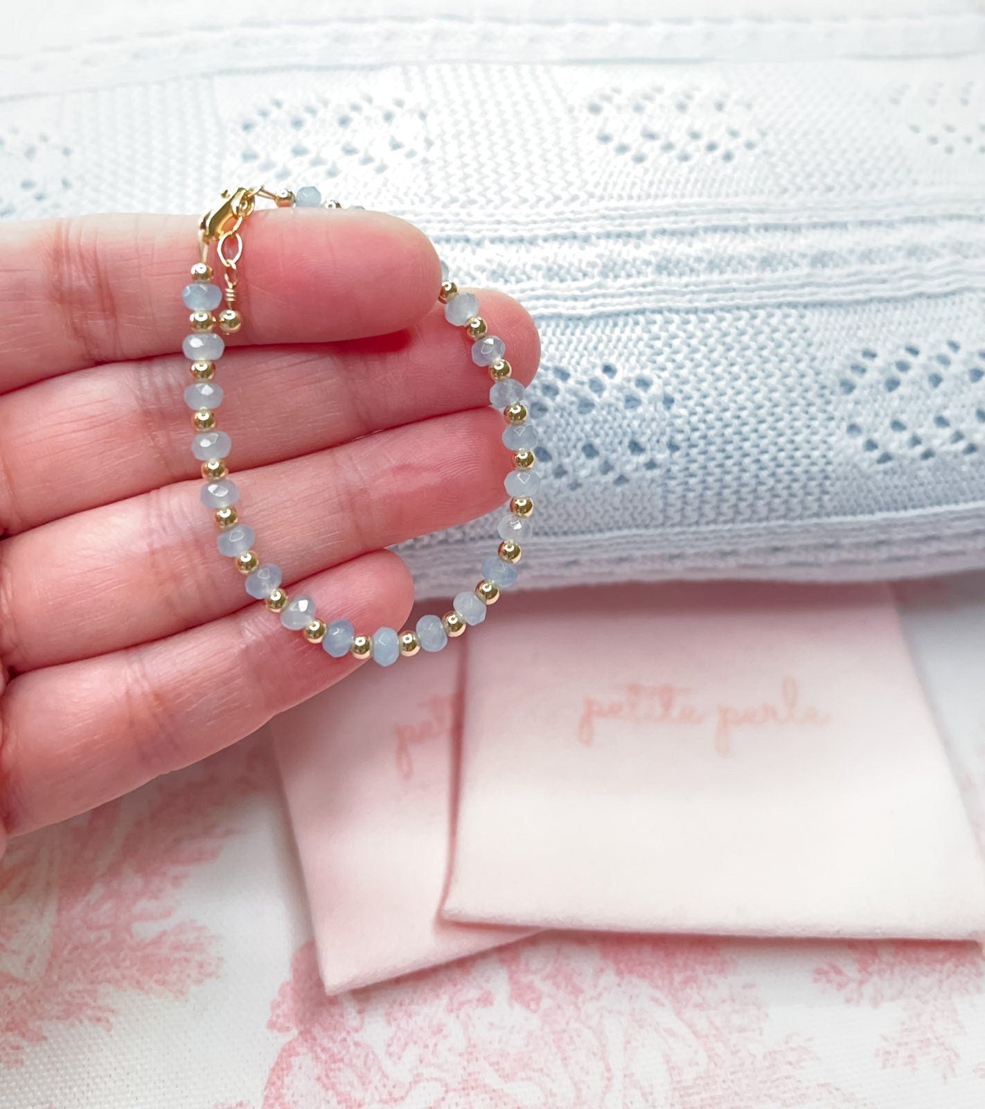 Girl's Gemstone Collection in Powder Blue Agate